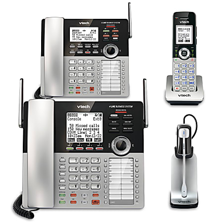 VTech DS6251 3 DECT 6.0 Expandable 2 Line Cordless Phone With Answering  System 80 1401 00 - Office Depot