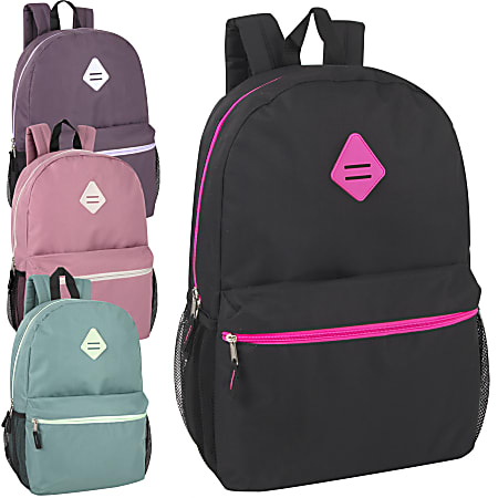 Gray and black pink backpack store