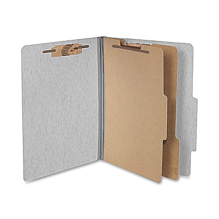 ACCO® Presstex® Classification Folders, Letter Size, 3" Expansion, Gray, Box Of 10