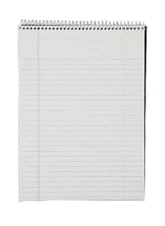 TOPS™ Docket™ Wirebound Writing Pad, 8 1/2" x 11 3/4", Legal Ruled, 70 Sheets, White