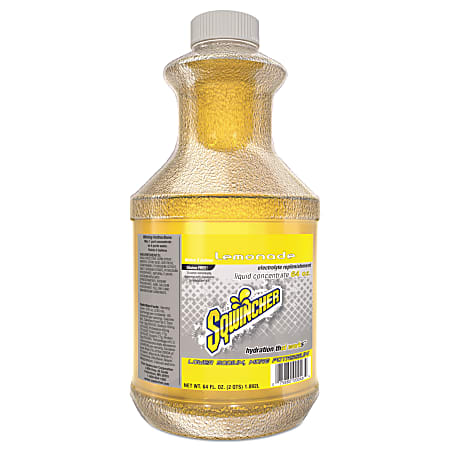 Sqwincher ZERO Liquid Concentrate, Lemonade, 64 Oz, Case