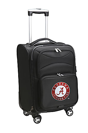 Denco Sports Luggage Expandable Upright Rolling Carry-On Case, 21" x 13 1/4" x 12", Black, Alabama Crimson Tide