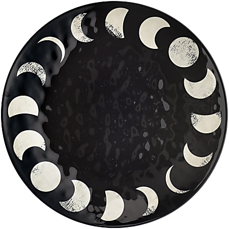 Amscan Classic Halloween Phases Of The Moon Textured Platter, 14", Black