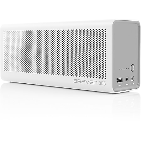 Braven 8 Series 805 Speaker System - Wireless Speaker(s) - Portable - Battery Rechargeable - White, Gray