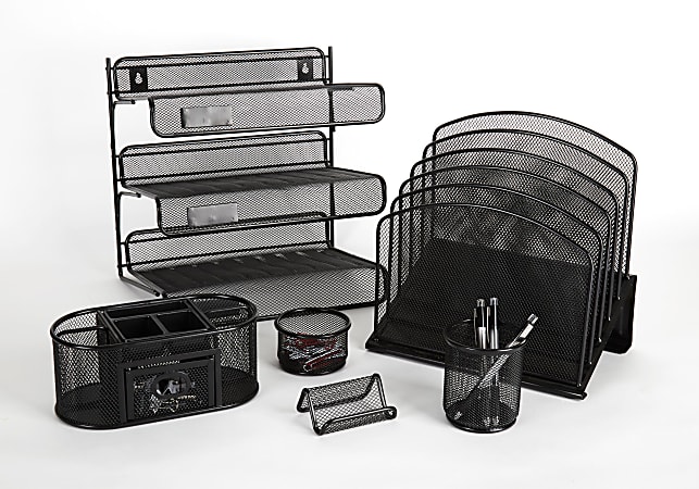 Office Depot Brand Mesh Business Card Holder Black - Office Depot