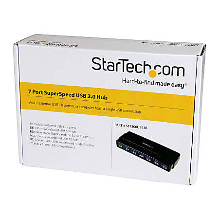 Startech Add 7 External Superspeed Usb 3.0 Ports To A Computer From A Single Usb Connect Prod Class: Network Hardware/Hub / Switch / Hub By Startech 