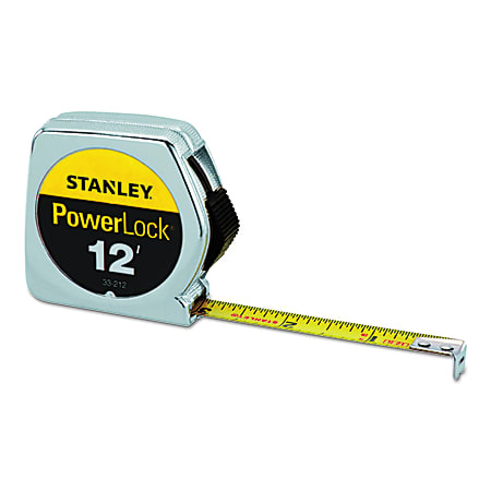 Stanley Tools Die Cast Tape Measure Standard 12 x 12 Blade