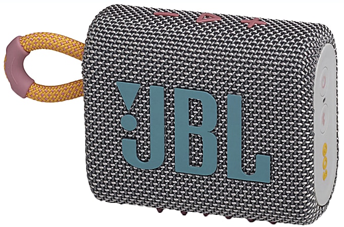 JBL GO 3 Portable Waterproof Speaker, Gray