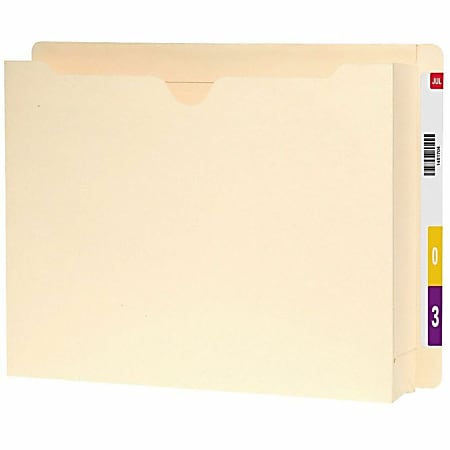 Smead® End-Tab Expansion File Jackets, Letter Size, 2" Expansion, Manila, Box Of 25