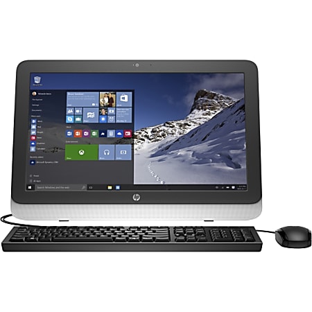 HP 22-3010 All-In-One PC, 21.5" Screen, AMD E1, 4GB Memory, 1TB Hard Drive, Windows® 10