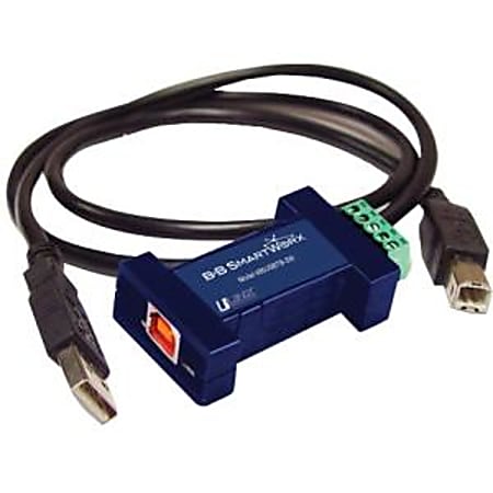USB to Serial Converter - 1 Serial Port, 2 Wire, Terminal Block - B+B SmartWorx