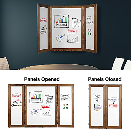 FORZA 5ft X 4ft Wall Mounted Whiteboard - Double Sided Magnetic Dry Erase Board With Accessories