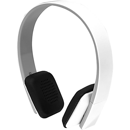 Aluratek ABH04F Bluetooth® Wireless Over-The-Ear Stereo Headphones, White