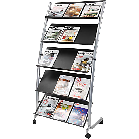 Alba Large Mobile Literature Display - 350 x Sheet - 5 Compartment(s) - Compartment Size 12.99