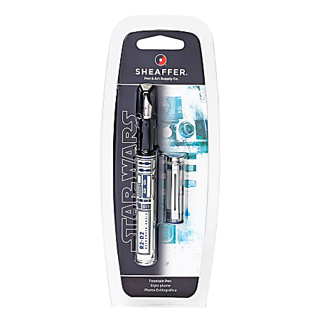 Sheaffer® Star Wars Fountain Pen, Medium Point, 0.36 mm, R2-D2 Design Barrel, Black Ink