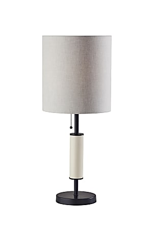 Adesso® Vanessa Table Lamp, 29"H, Black Base/Taupe Shade
