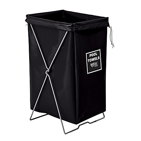 Royal Basket Trucks Hamper, Pool Towels Hamper Kit, 17"L x 15"W x 30"H, Black