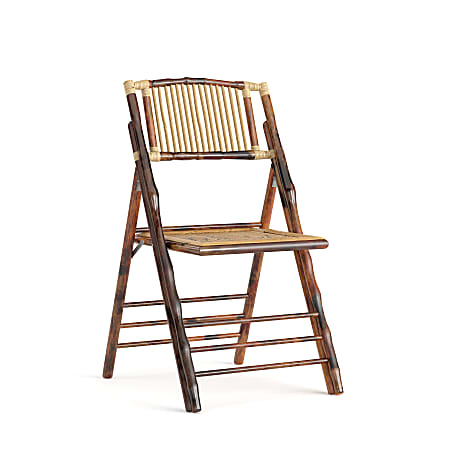 Flash Furniture American Champion Bamboo Folding Chair, Wood Grain