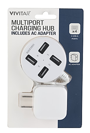 Vivitar Multiport Charging Hub, White, NIL7003-NOC-STK-24