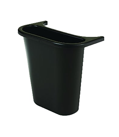 Rubbermaid® Wastebasket Recycling Side Bin, 1.2 Gallons, Black