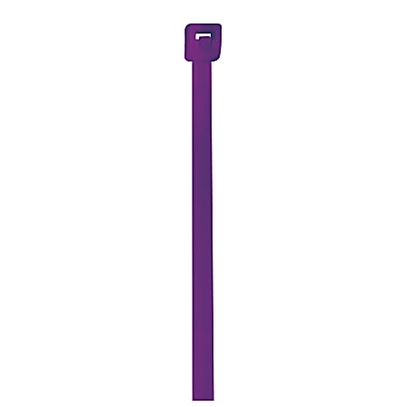 Partners Brand Color Cable Ties, 4", Purple, Case Of 1,000