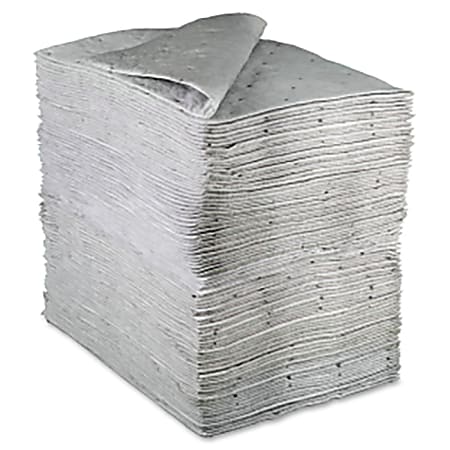 3M Maintenance Sorbent Pad - 15.5" Width x 20.5" Length - 100/Carton - Scrim - White