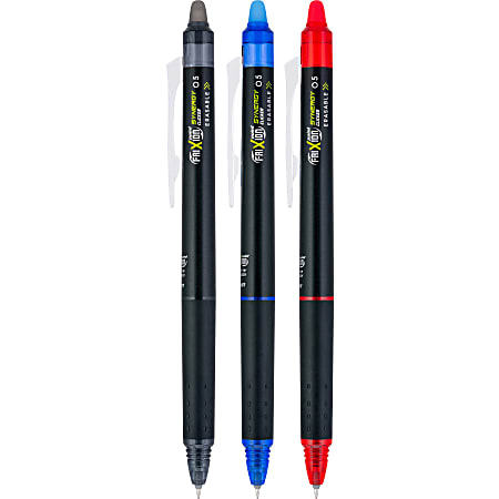 FriXion Synergy Clicker Erasable Gel Pen - Extra Fine Pen Point - 0.5 mm Pen Point Size - Retractable - Black - 12 / Dozen