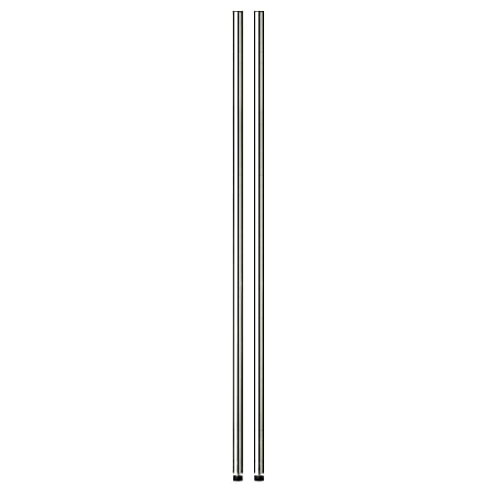 Honey-Can-Do Steel Shelving Support Poles, 72" x 1", Chrome, Pack Of 2