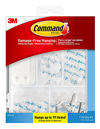 Command Picture Hanging Strips 8 Pairs 16 Command Strips Damage Free White  - Office Depot
