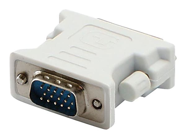 AddOn 5-Pack of VGA Male to DVI-I Female White Adapters - 100% compatible and guaranteed to work