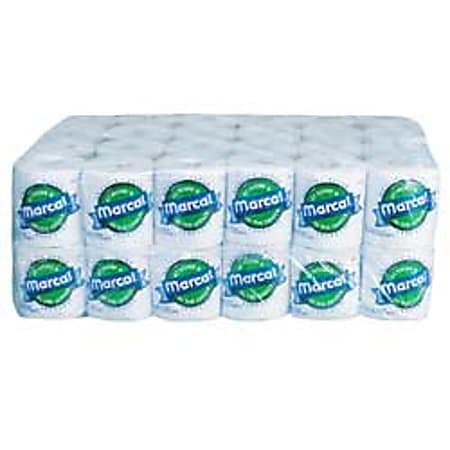 Marcal® Small Steps® 100% Recycled Premium 2-Ply Bathroom Tissue, 500 Sheets Per Roll, Pack Of 48 Rolls