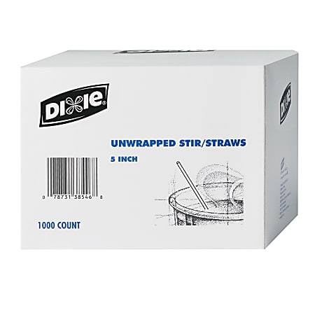 New 5" All Purpose Plastic Coffee Stirrer Straw Sip Sticks 1,000 Count Box 