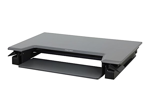 Ergotron WorkFit-T 35"W Sit-Stand Desk Converter With Adjustable Height, Black
