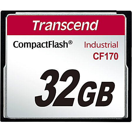 Transcend CF170 32 GB CompactFlash - 89.80 MB/s Read - 38.15 MB/s Write