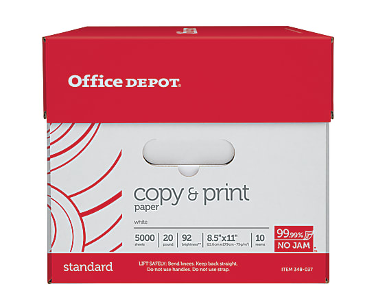 Basics Multipurpose Copy Printer Paper - 96 Bright White, 8.5 x 11 Inches, 1 Ream (500 Sheets)