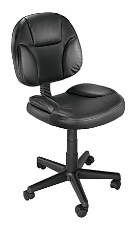 Brenton Studio® Battista Bonded Leather Mid-Back Chair, Black