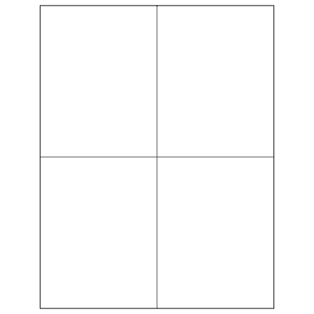 Office Depot® Brand Removable Laser Labels, LL269, Rectangle, 4 1/4" x 5 1/2", White, Case Of 400