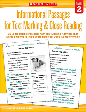 Scholastic Teacher Resources Informational Passages For Text Marking & Close Reading, Grade 2