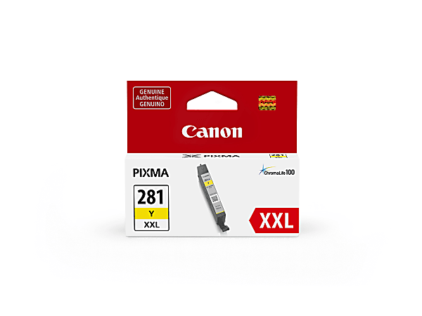 Canon® CLI-281 ChromaLife 100+ Yellow Extra-High-Yield Ink Tank, CLI-281 XXL