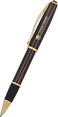 Custom Promotional Briarwood Executive Pen, Medium Point, Gray Barrel, Black Ink
