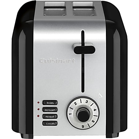 Cuisinart 2-Slice Compact Stainless Toaster - Toast, Reheat, Defrost, Bagel - Stainless