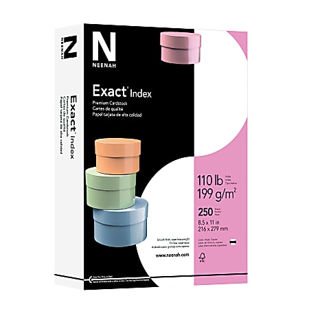 Neenah Exact Index Premium Card Stock 8.5 x 11 110 Lb FSC