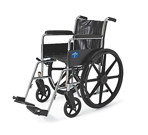 Medline Excel 2000 Wheelchair, 18" Seat, Black