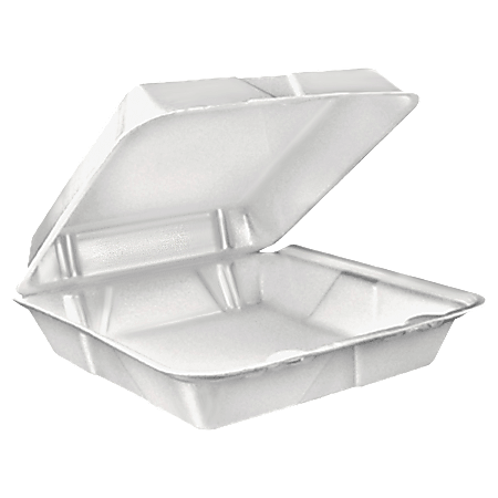 9" Length X 9" Width Food Dart Large 1-comprtmnt Carryout Foam Food Trays 