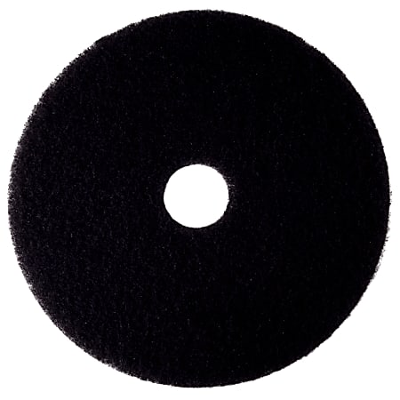 3M™ 7300 High Productivity Floor Stripping Pads, 1/2" x 16", Black, Case Of 5