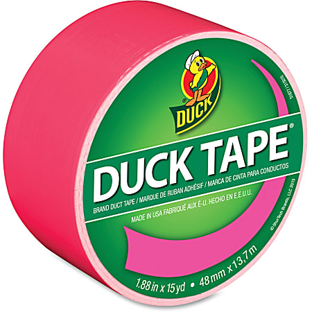 Duck Brand Color Duct Tape - 15 yd Length x 1.88" Width - 1 / Roll - Pink