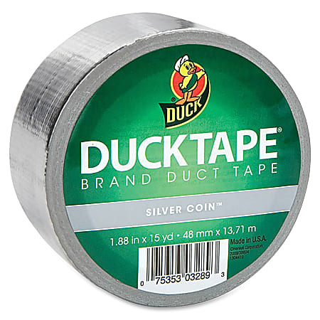 Duck Brand Color Duct Tape - 15 yd Length x 1.88" Width - 1 / Roll - Chrome