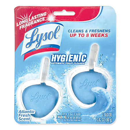 LYSOL® Brand Hygienic Automatic Toilet Bowl Cleaner, Atlantic Fresh, 2/Pack