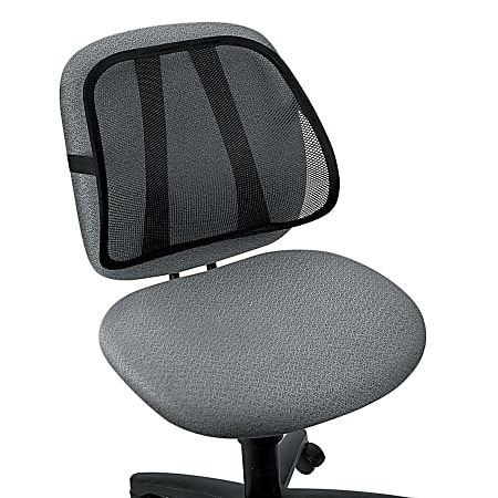 Fellowes® Office Suites Mesh Back Support, 15"H x 17 3/4"W x 5"D, Black