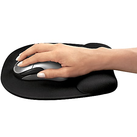 Fellowes Gel Wrist RestMouse Pad Fabric Black - Office Depot